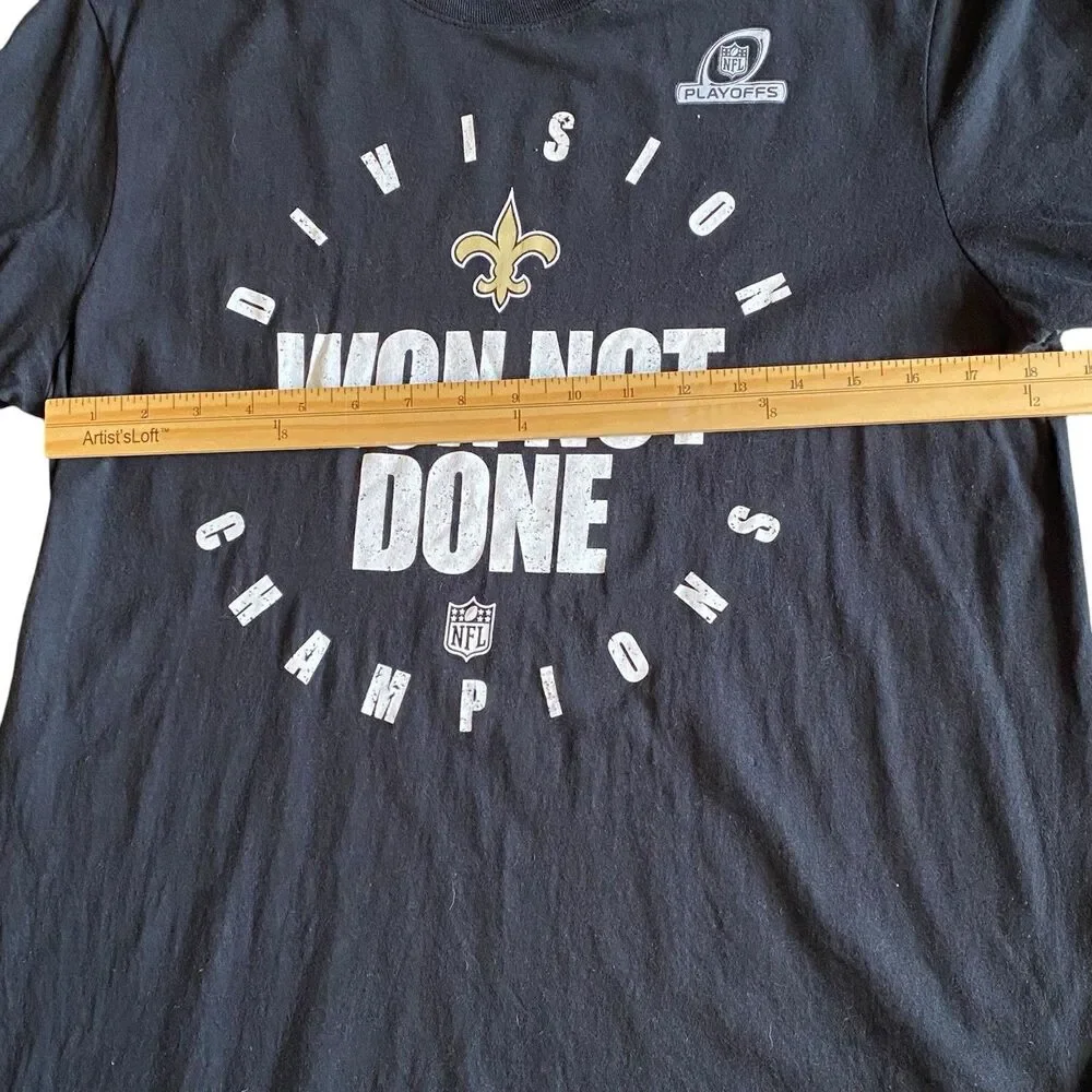 Nike New Orleans Saints WON NOT DONE Black Division Champions NFL Men’s Size M